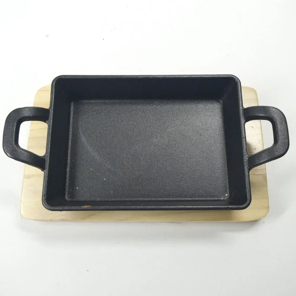 Kuchenprofi Small Serving Pan Cast Iron w/Wooden Stand